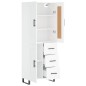 Highboard Weiß 69,5x34x180 cm Holzwerkstoff Highboard Weiß 69,5x34x180 cm Holzwerkstoff