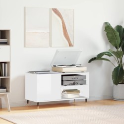 vidaXL Plattenschrank Hochglanz-Weiß 85x38x48 cm Holzwerkstoff
