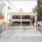 vidaXL Gartentisch 159,5x82,5x110 cm Massivholz Kiefer vidaXL Gartentisch 159,5x82,5x110 cm Massivholz Kiefer