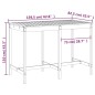 vidaXL Gartentisch 159,5x82,5x110 cm Massivholz Kiefer vidaXL Gartentisch 159,5x82,5x110 cm Massivholz Kiefer
