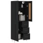 vidaXL Highboard Schwarz 69,5x34x180 cm Holzwerkstoff vidaXL Highboard Schwarz 69,5x34x180 cm Holzwerkstoff