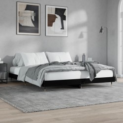 vidaXL Bettgestell Schwarz 200x200 cm Holzwerkstoff