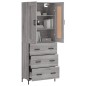 Highboard Grau Sonoma 69,5x34x180 cm Holzwerkstoff Highboard Grau Sonoma 69,5x34x180 cm Holzwerkstoff