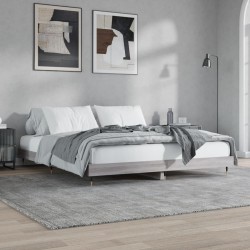 vidaXL Bettgestell Grau Sonoma 180x200 cm Holzwerkstoff