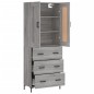 Highboard Grau Sonoma 69,5x34x180 cm Holzwerkstoff Highboard Grau Sonoma 69,5x34x180 cm Holzwerkstoff
