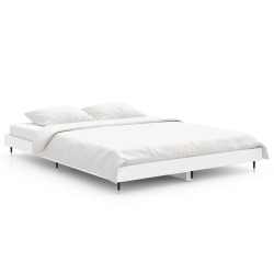 vidaXL Bettgestell Weiß 140x190 cm Holzwerkstoff