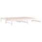 vidaXL Tagesbett Ausziehbar Weiß 2x(80x200) cm Massivholz Kiefer vidaXL Tagesbett Ausziehbar Weiß 2x(80x200) cm Massivholz Kiefer