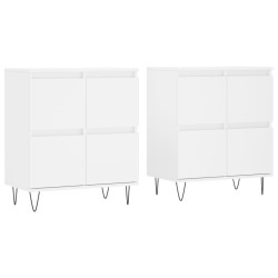 Sideboards 2 Stk. Weiß Holzwerkstoff