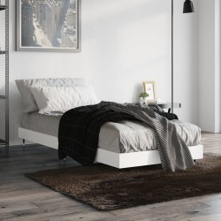 vidaXL Bettgestell Weiß 75x190 cm Holzwerkstoff