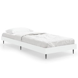vidaXL Bettgestell Weiß 75x190 cm Holzwerkstoff