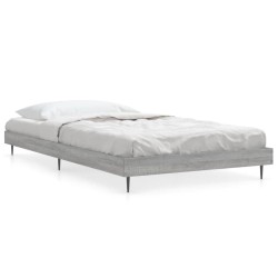 vidaXL Bettgestell Grau Sonoma 90x190 cm Holzwerkstoff