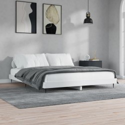 vidaXL Bettgestell Weiß 160x200 cm Holzwerkstoff