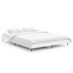 vidaXL Bettgestell Weiß 140x190 cm Holzwerkstoff