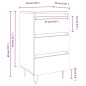 vidaXL Nachttisch Grau Sonoma 40x35x69 cm Holzwerkstoff vidaXL Nachttisch Grau Sonoma 40x35x69 cm Holzwerkstoff