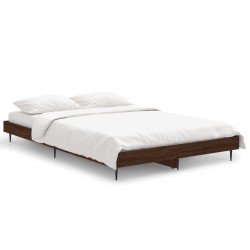 vidaXL Bettgestell Braun Eichen-Optik 120x190 cm Holzwerkstoff