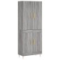 Highboard Grau Sonoma 69,5x34x180 cm Holzwerkstoff Highboard Grau Sonoma 69,5x34x180 cm Holzwerkstoff