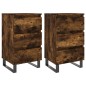vidaXL Nachttische 2 Stk. Räuchereiche 40x35x69 cm Holzwerkstoff vidaXL Nachttische 2 Stk. Räuchereiche 40x35x69 cm Holzwerkstoff