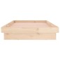 vidaXL Massivholzbett mit LEDs 90x190 cm vidaXL Massivholzbett mit LEDs 90x190 cm