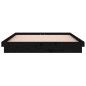 vidaXL Massivholzbett mit LEDs Schwarz 180x200 cm vidaXL Massivholzbett mit LEDs Schwarz 180x200 cm