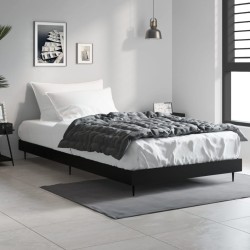 vidaXL Bettgestell Schwarz 90x190 cm Holzwerkstoff