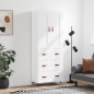 Highboard Hochglanz-Weiß 69,5x34x180 cm Holzwerkstoff Highboard Hochglanz-Weiß 69,5x34x180 cm Holzwerkstoff