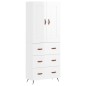 Highboard Hochglanz-Weiß 69,5x34x180 cm Holzwerkstoff Highboard Hochglanz-Weiß 69,5x34x180 cm Holzwerkstoff