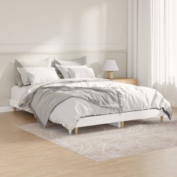 vidaXL Bettgestell Weiß 135x190 cm Holzwerkstoff