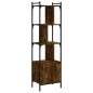 vidaXL Bücherregal mit Tür Räuchereiche 44,5x30x154,5 cm Holzwerkstoff vidaXL Bücherregal mit Tür Räuchereiche 44,5x30x154,5 cm Holzwerkstoff
