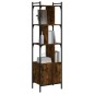 vidaXL Bücherregal mit Tür Räuchereiche 44,5x30x154,5 cm Holzwerkstoff vidaXL Bücherregal mit Tür Räuchereiche 44,5x30x154,5 cm Holzwerkstoff