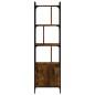 vidaXL Bücherregal mit Tür Räuchereiche 44,5x30x154,5 cm Holzwerkstoff vidaXL Bücherregal mit Tür Räuchereiche 44,5x30x154,5 cm Holzwerkstoff