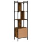 vidaXL Bücherregal mit Tür Räuchereiche 44,5x30x154,5 cm Holzwerkstoff vidaXL Bücherregal mit Tür Räuchereiche 44,5x30x154,5 cm Holzwerkstoff