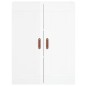 Highboard Hochglanz-Weiß 69,5x34x180 cm Holzwerkstoff Highboard Hochglanz-Weiß 69,5x34x180 cm Holzwerkstoff