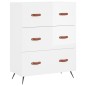 Highboard Hochglanz-Weiß 69,5x34x180 cm Holzwerkstoff Highboard Hochglanz-Weiß 69,5x34x180 cm Holzwerkstoff