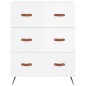 Highboard Hochglanz-Weiß 69,5x34x180 cm Holzwerkstoff Highboard Hochglanz-Weiß 69,5x34x180 cm Holzwerkstoff