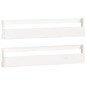 vidaXL Wand-Schuhregale 2 Stk. Weiß 110x9x23 cm Massivholz Kiefer vidaXL Wand-Schuhregale 2 Stk. Weiß 110x9x23 cm Massivholz Kiefer