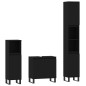 3-tlg. Badmöbel-Set Schwarz Holzwerkstoff 3-tlg. Badmöbel-Set Schwarz Holzwerkstoff