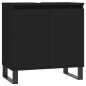 3-tlg. Badmöbel-Set Schwarz Holzwerkstoff 3-tlg. Badmöbel-Set Schwarz Holzwerkstoff