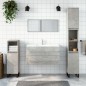 vidaXL Badschrank mit Spiegel Betongrau Holzwerkstoff vidaXL Badschrank mit Spiegel Betongrau Holzwerkstoff