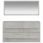 vidaXL Badschrank mit Spiegel Betongrau Holzwerkstoff vidaXL Badschrank mit Spiegel Betongrau Holzwerkstoff