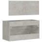 vidaXL Badschrank mit Spiegel Betongrau Holzwerkstoff vidaXL Badschrank mit Spiegel Betongrau Holzwerkstoff