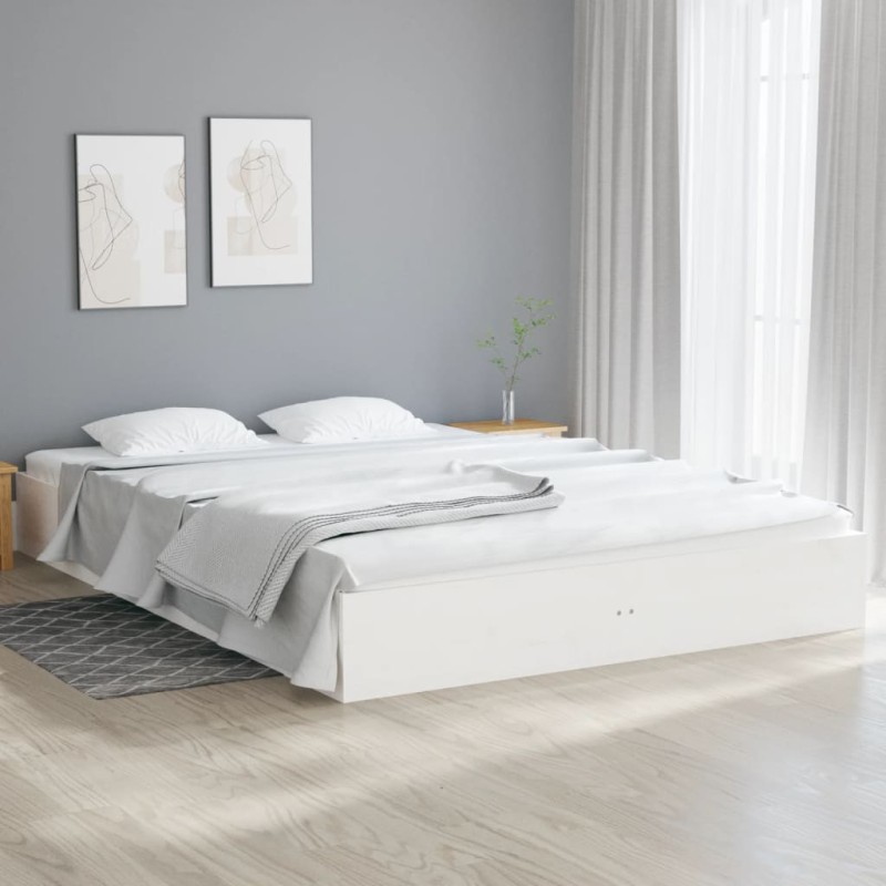 vidaXL Massivholzbett Weiß 180x200 cm vidaXL Massivholzbett Weiß 180x200 cm