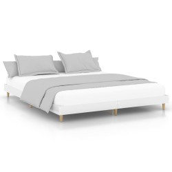 vidaXL Bettgestell Hochglanz-Weiß 180x200 cm Holzwerkstoff