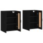 Wandschränke 2 Stk. Schwarz Holzwerkstoff Wandschränke 2 Stk. Schwarz Holzwerkstoff