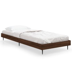 vidaXL Bettgestell Braun Eichen-Optik 75x190 cm Holzwerkstoff