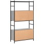 vidaXL Bücherregal Grau Sonoma 80x30x145,5 cm Holzwerkstoff und Eisen vidaXL Bücherregal Grau Sonoma 80x30x145,5 cm Holzwerkstoff und Eisen