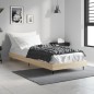 vidaXL Bettgestell Sonoma-Eiche 75x190 cm Holzwerkstoff vidaXL Bettgestell Sonoma-Eiche 75x190 cm Holzwerkstoff