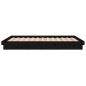 vidaXL Massivholzbett mit LEDs Schwarz 135x190 cm vidaXL Massivholzbett mit LEDs Schwarz 135x190 cm