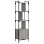vidaXL Bücherregal mit Tür Grau Sonoma 44,5x30x154,5 cm Holzwerkstoff vidaXL Bücherregal mit Tür Grau Sonoma 44,5x30x154,5 cm Holzwerkstoff