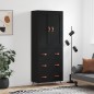 Highboard Schwarz 69,5x34x180 cm Holzwerkstoff Highboard Schwarz 69,5x34x180 cm Holzwerkstoff