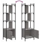 vidaXL Bücherregal mit Tür Grau Sonoma 44,5x30x154,5 cm Holzwerkstoff vidaXL Bücherregal mit Tür Grau Sonoma 44,5x30x154,5 cm Holzwerkstoff